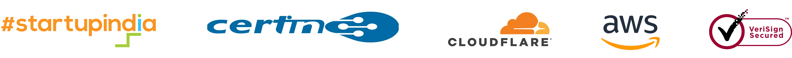 Startup India, CERT-In, Cloudflare, AWS and Verisign partner logos